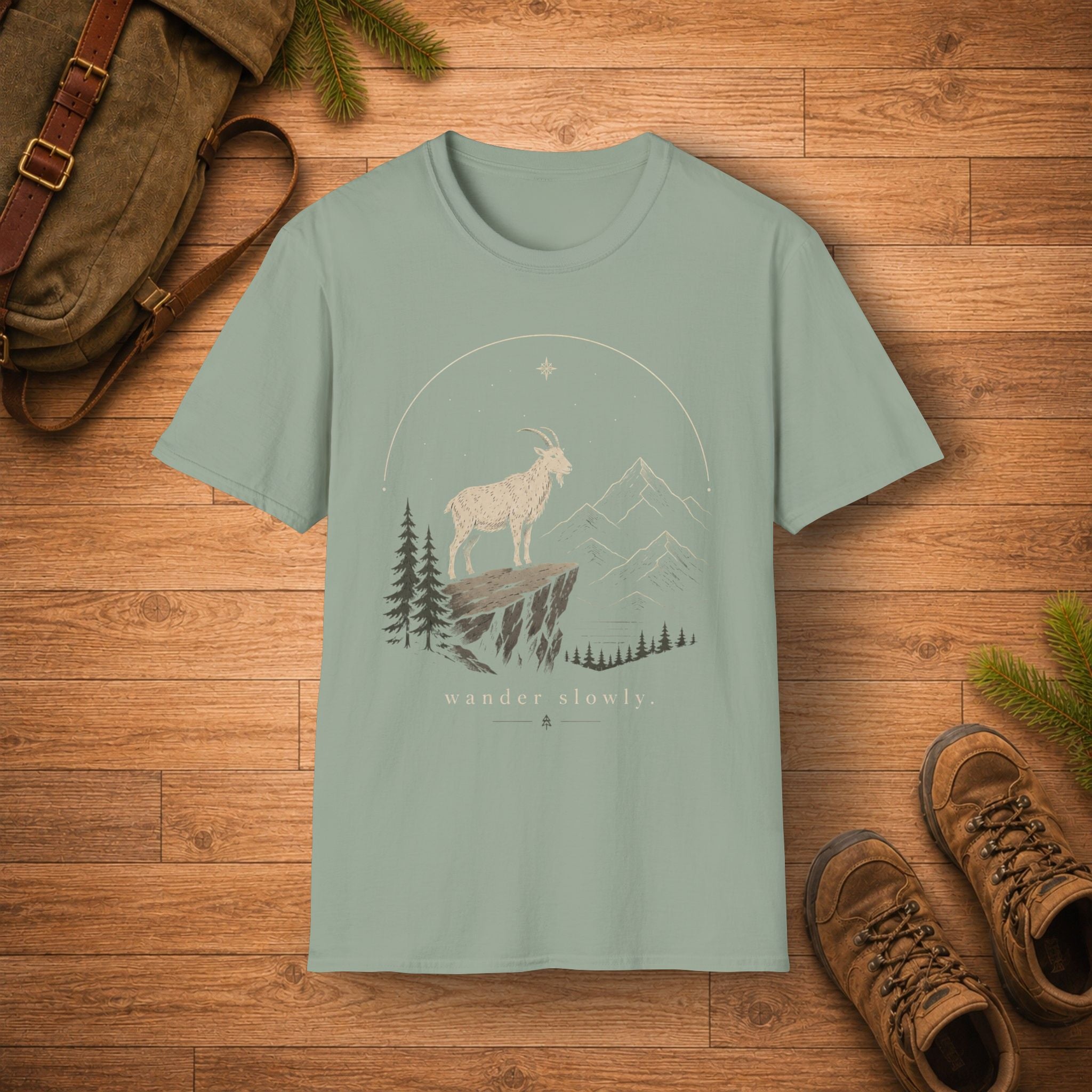 Mountain Goat Starry Night T-Shirt