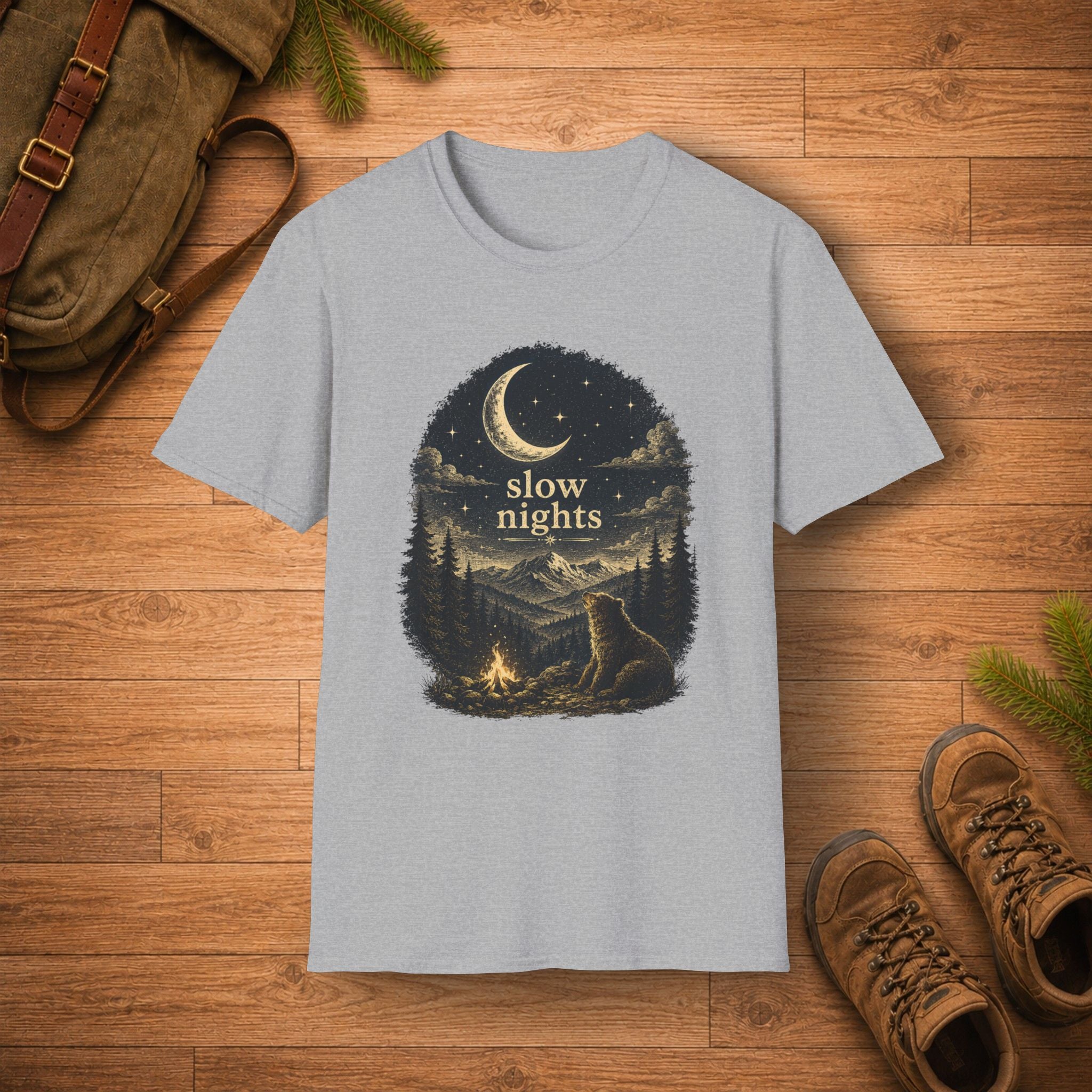 Slow Nights Bear T-Shirt