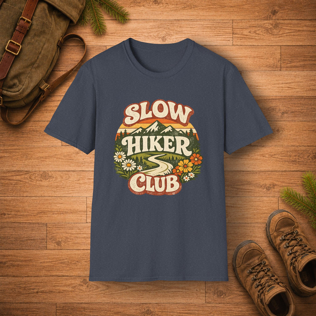 Retro Mountain Slow Hiker Club T‑Shirt