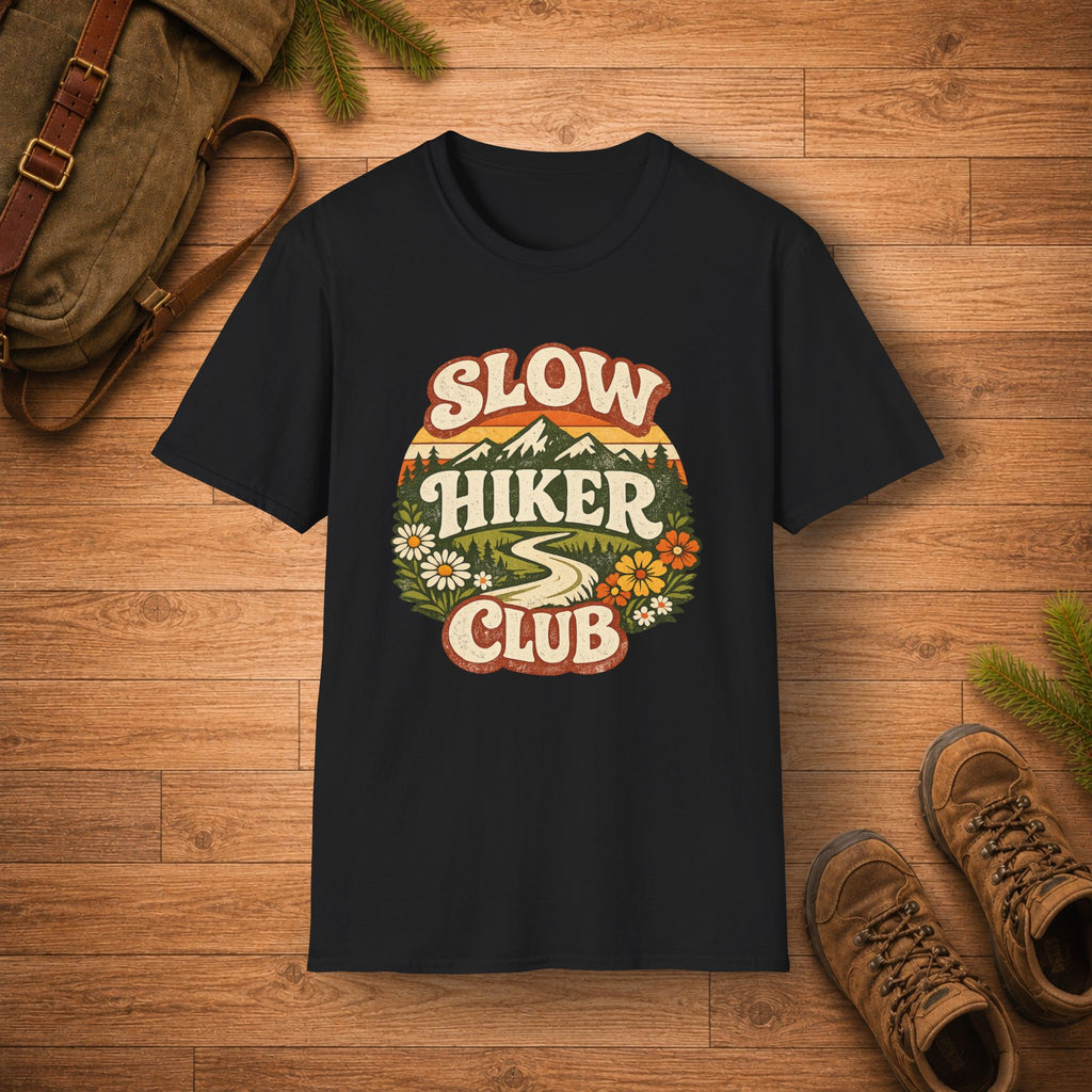Retro Mountain Slow Hiker Club T‑Shirt