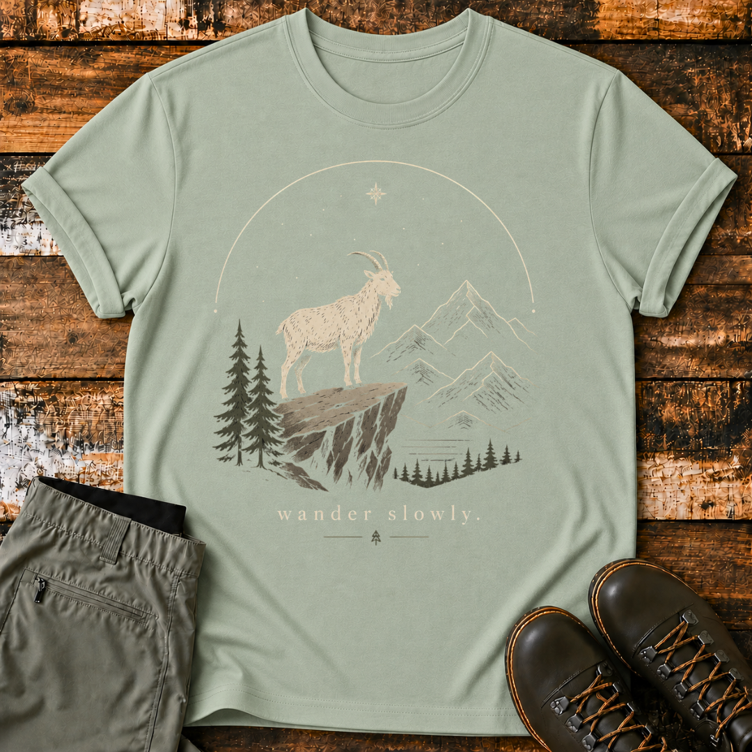 Mountain Goat Starry Night T-Shirt