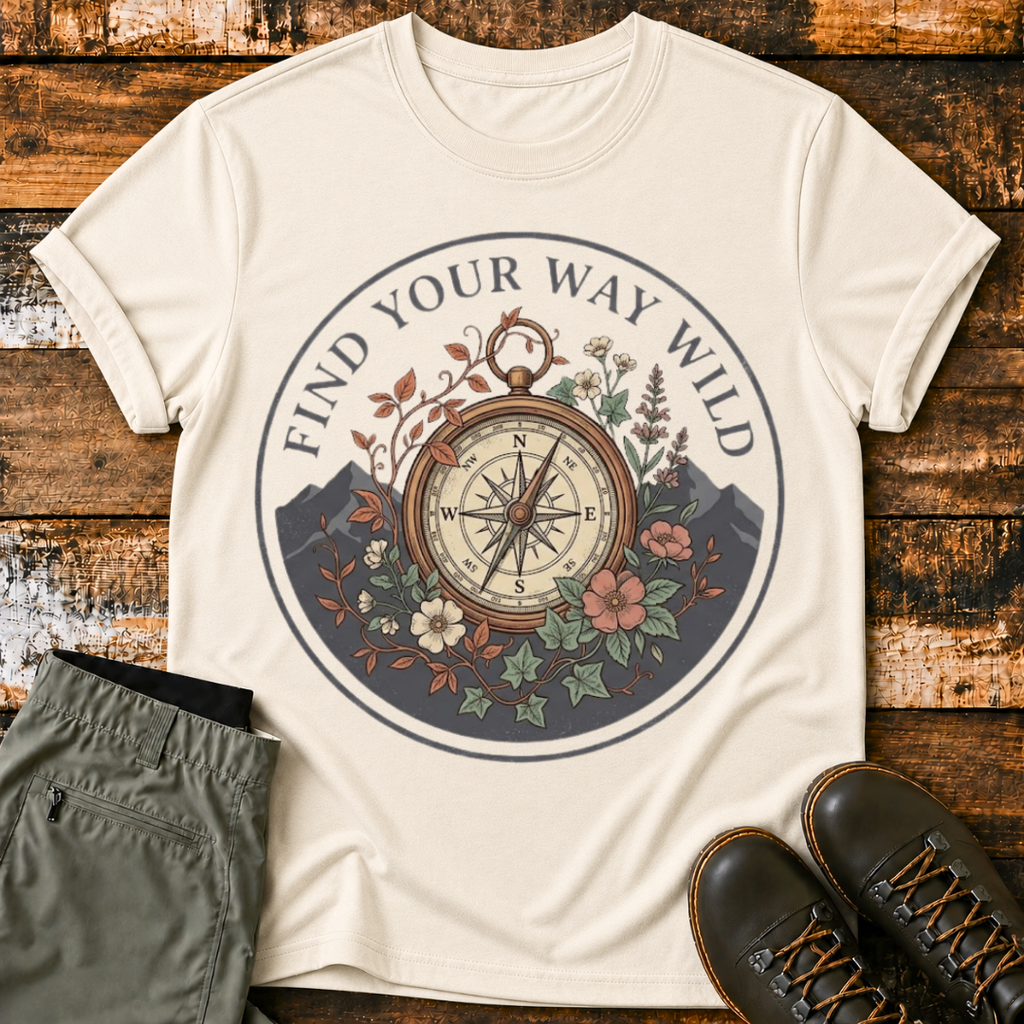 Find Your Way Wild Compass T‑Shirt