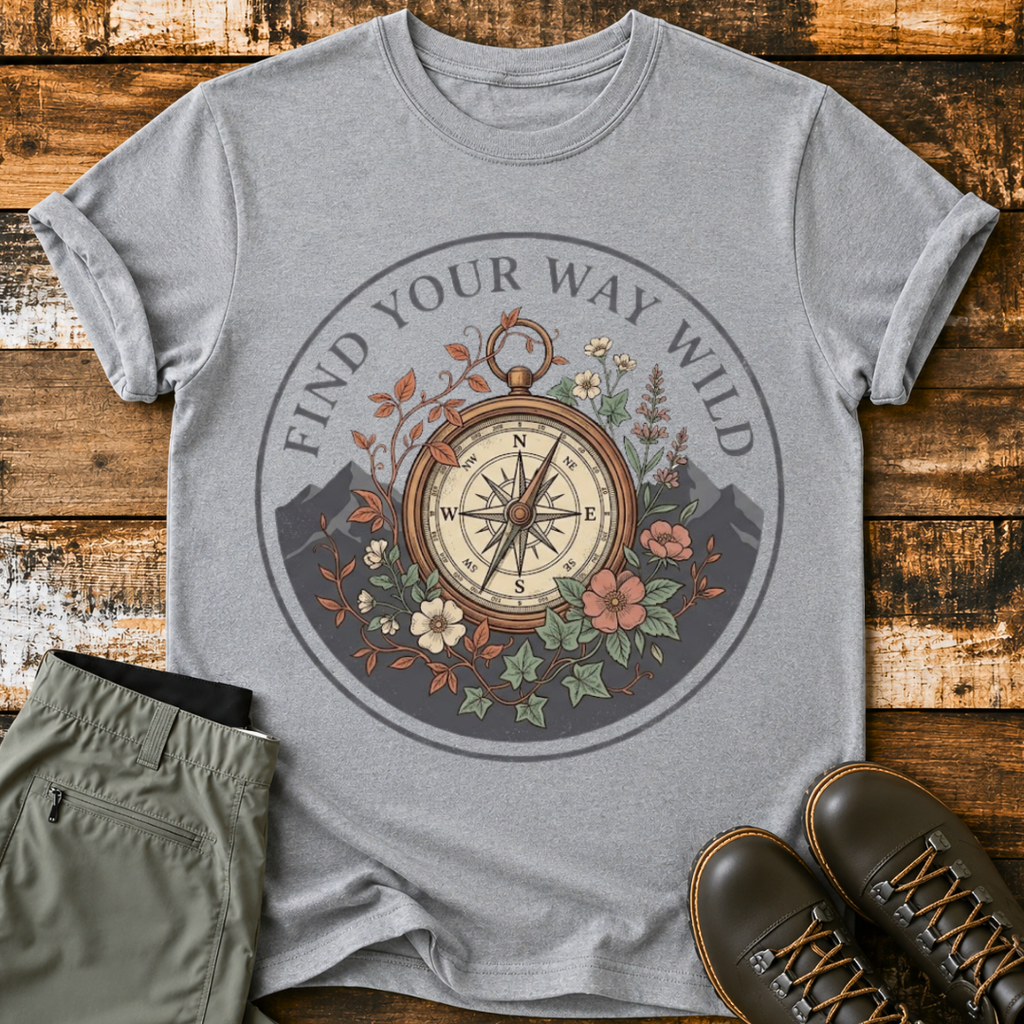 Find Your Way Wild Compass T‑Shirt