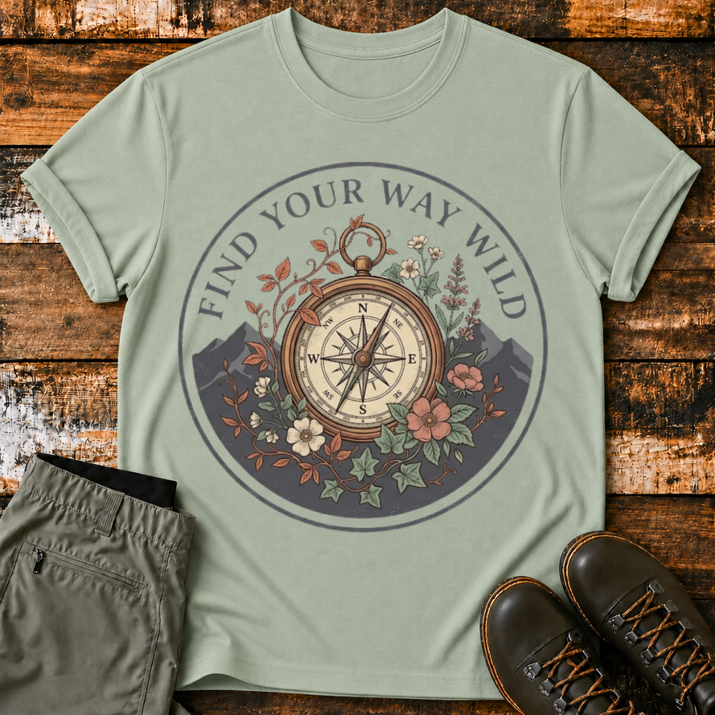 Find Your Way Wild Compass T‑Shirt