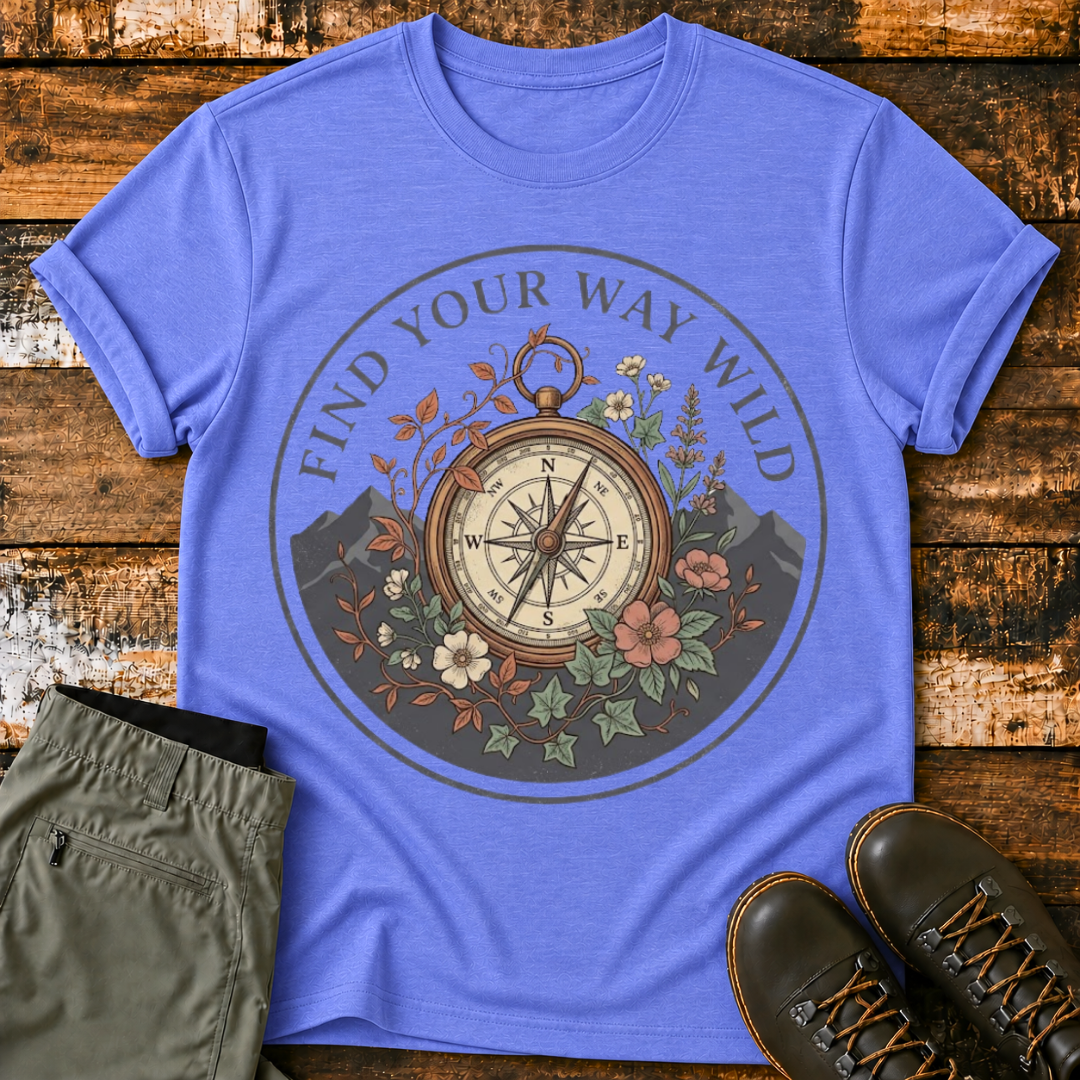 Find Your Way Wild Compass T‑Shirt