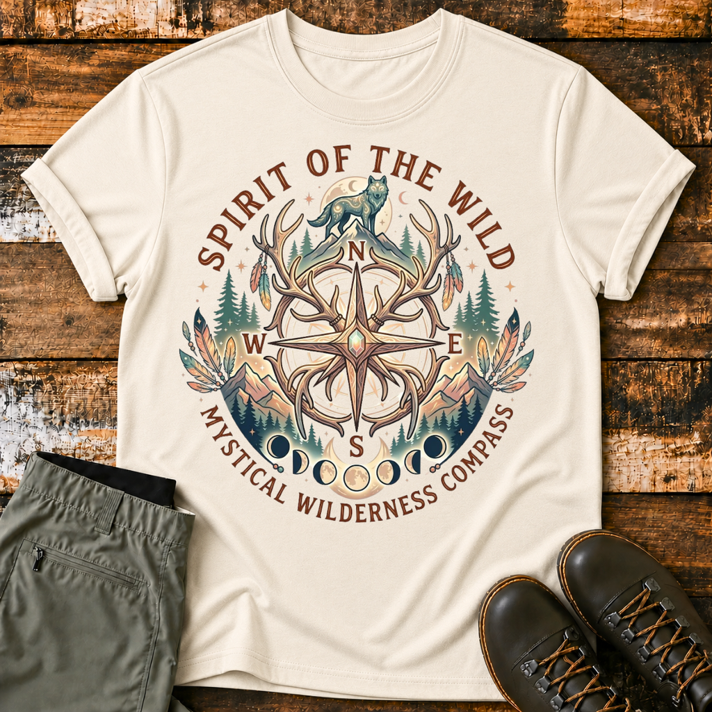 Mystical Wilderness Compass T‑Shirt