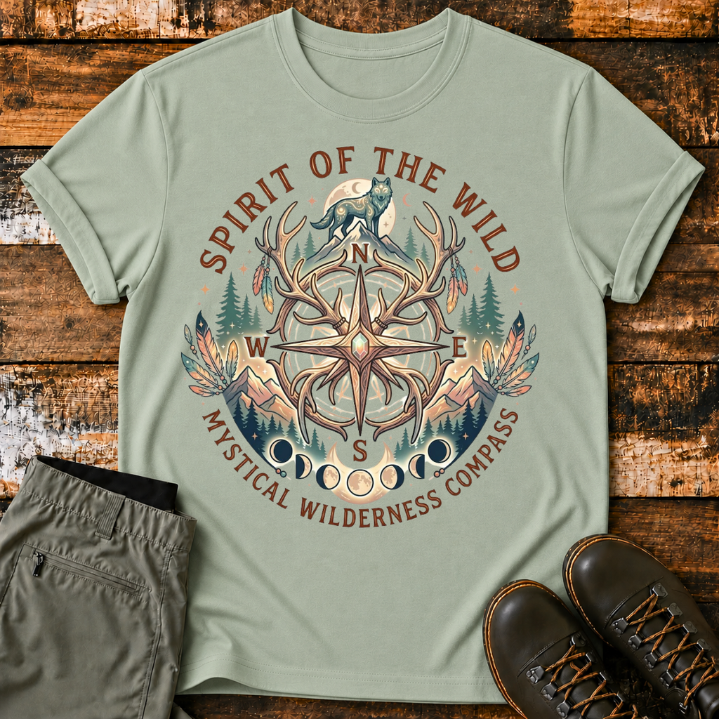 Mystical Wilderness Compass T‑Shirt