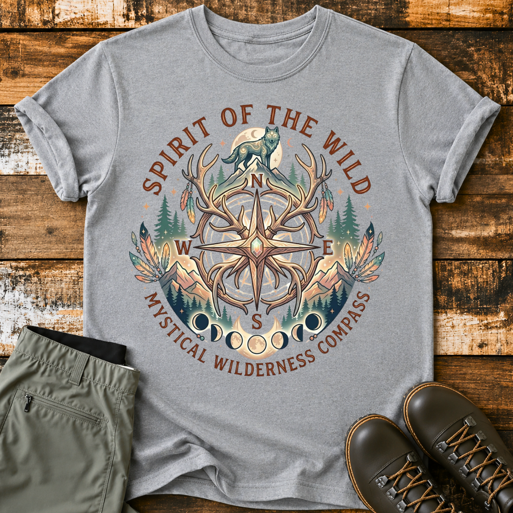 Mystical Wilderness Compass T‑Shirt