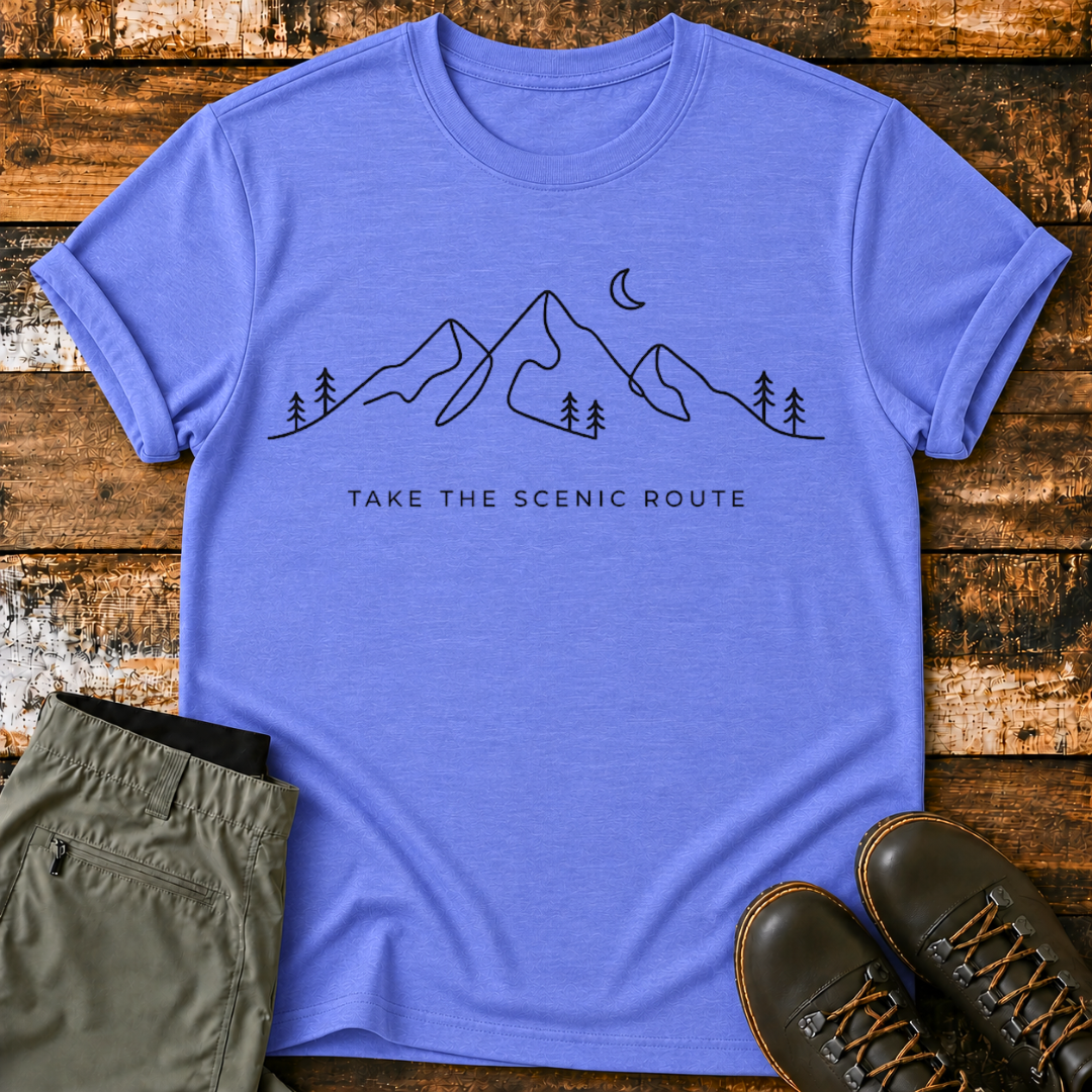 Minimalist Take The Scenic Route T‑Shirt