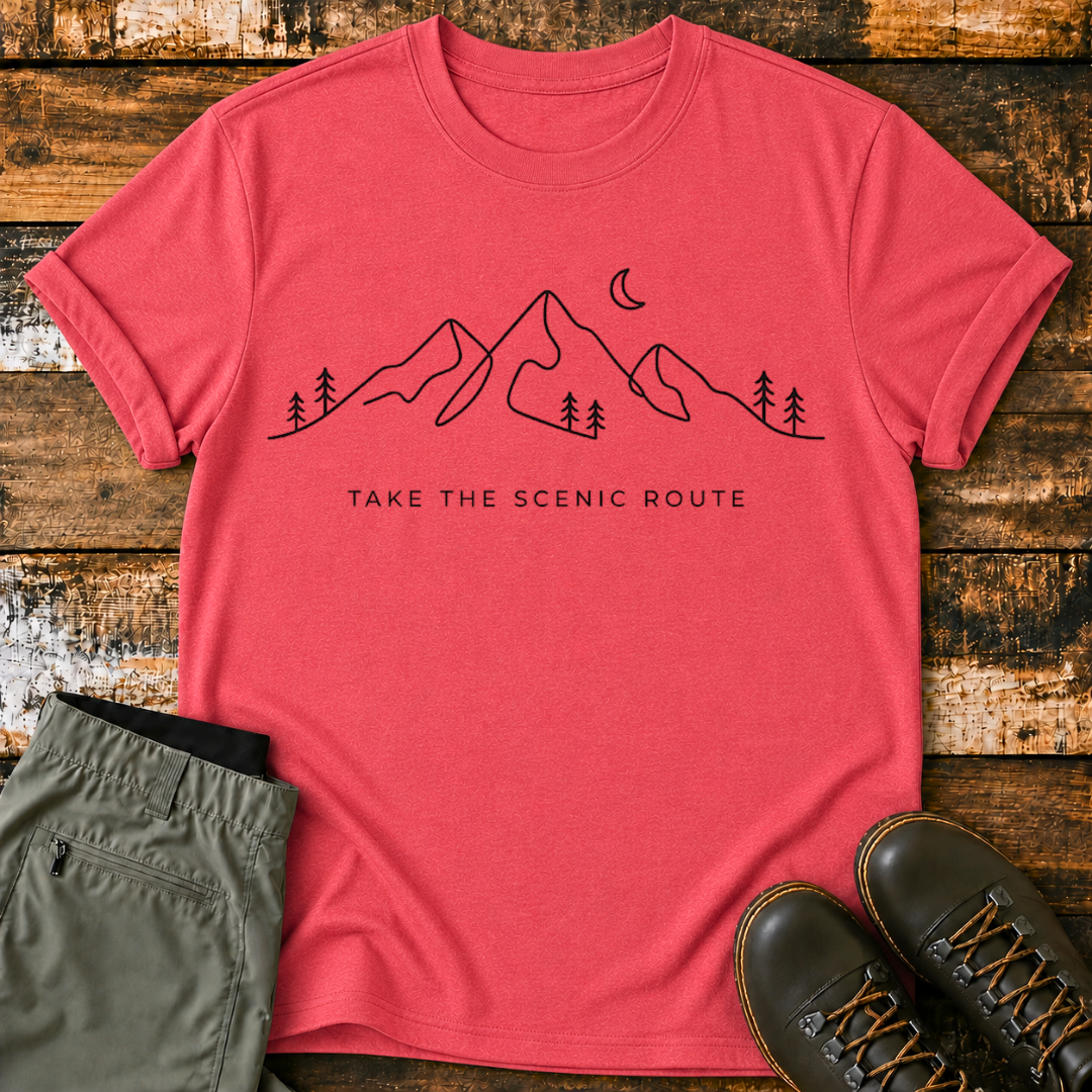 Minimalist Take The Scenic Route T‑Shirt