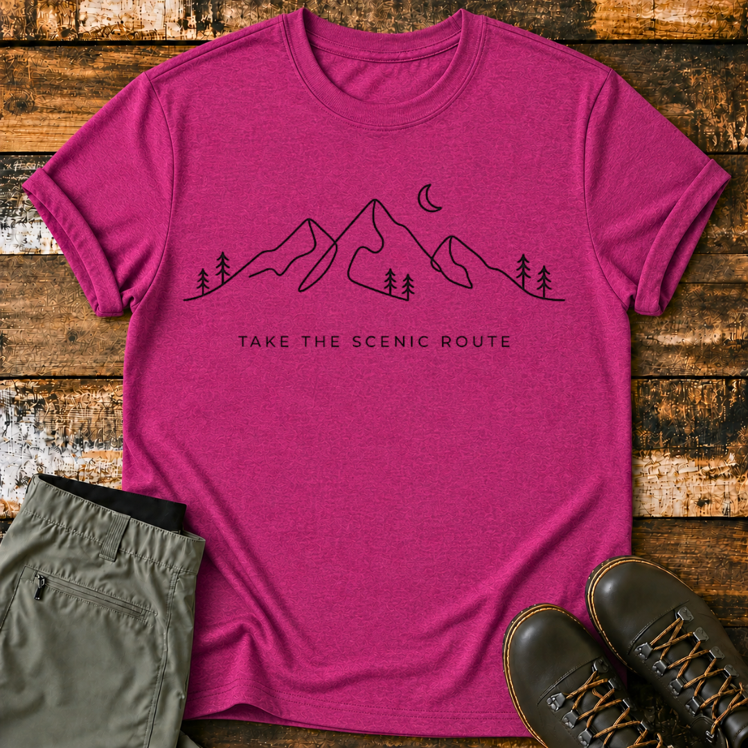 Minimalist Take The Scenic Route T‑Shirt