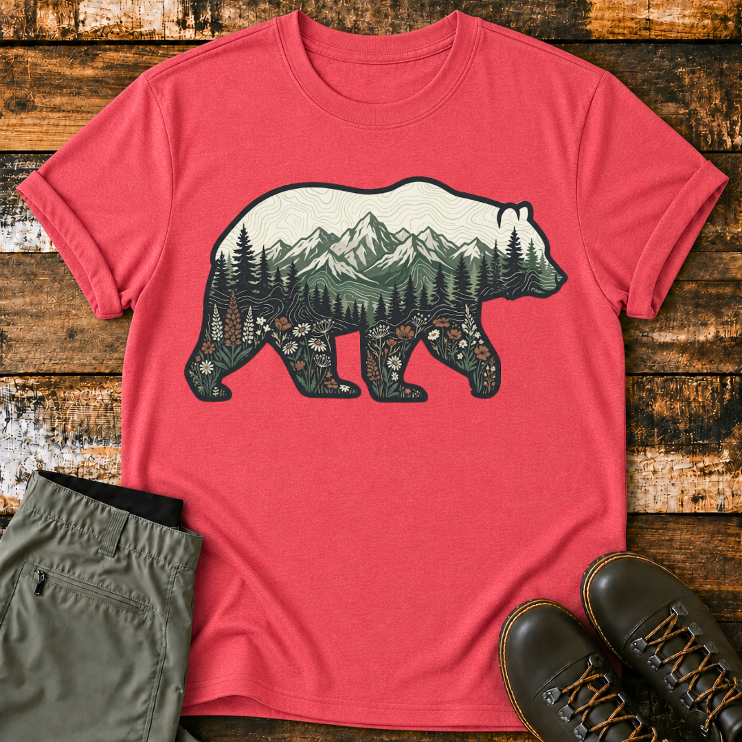 Mountain In Bear T‑Shirt