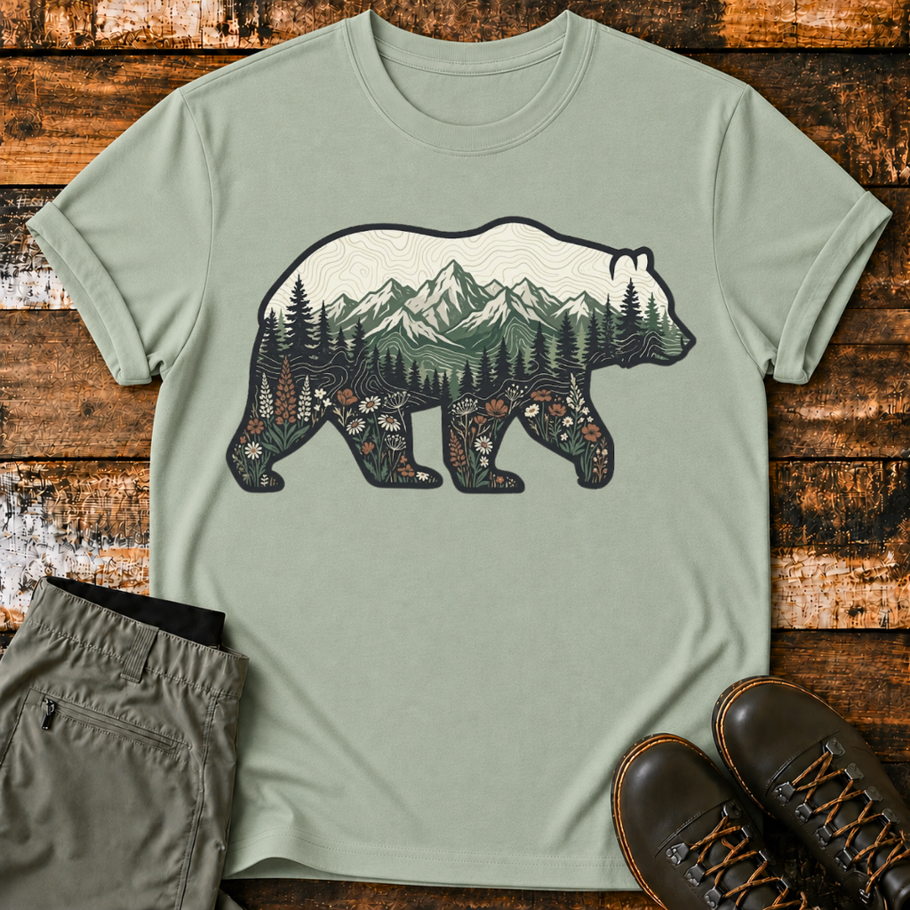 Mountain In Bear T‑Shirt