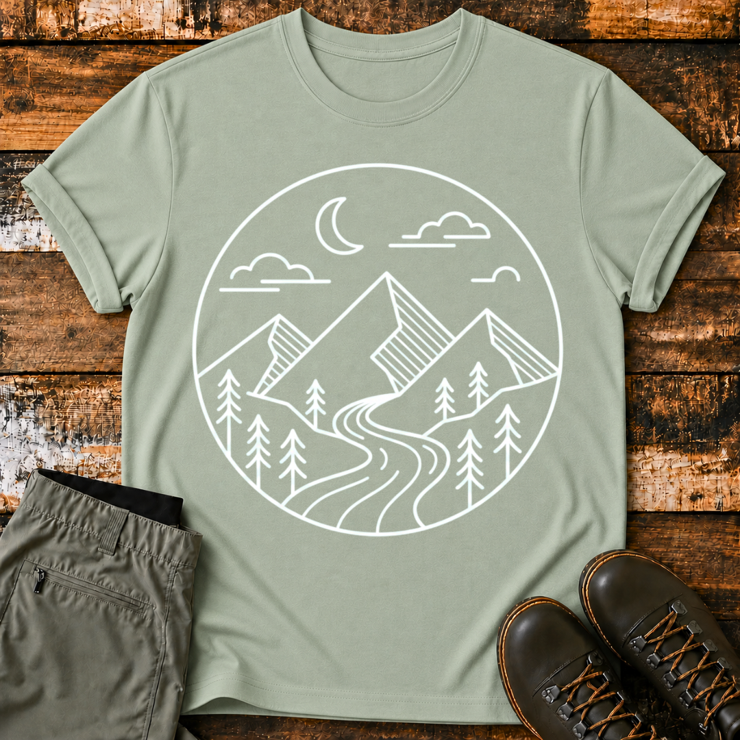 Mountain River Scape T-Shirt