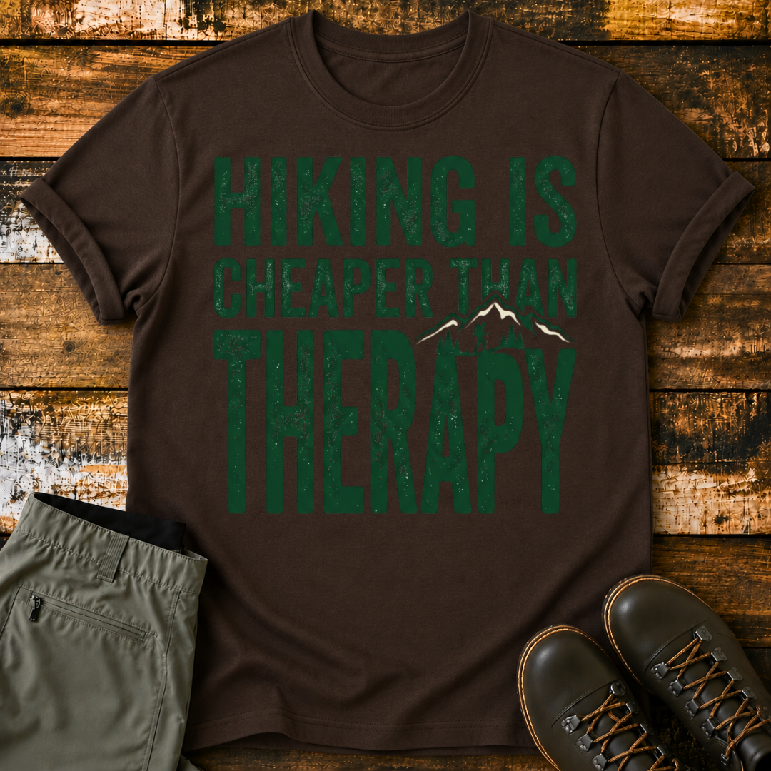 Hiking Is Cheaper Than Therapy T-Shirt