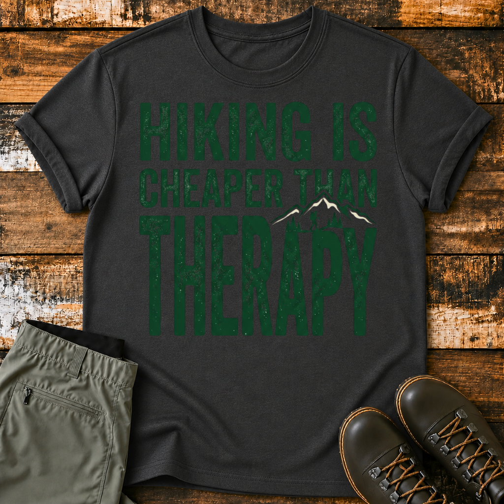 Hiking Is Cheaper Than Therapy T-Shirt
