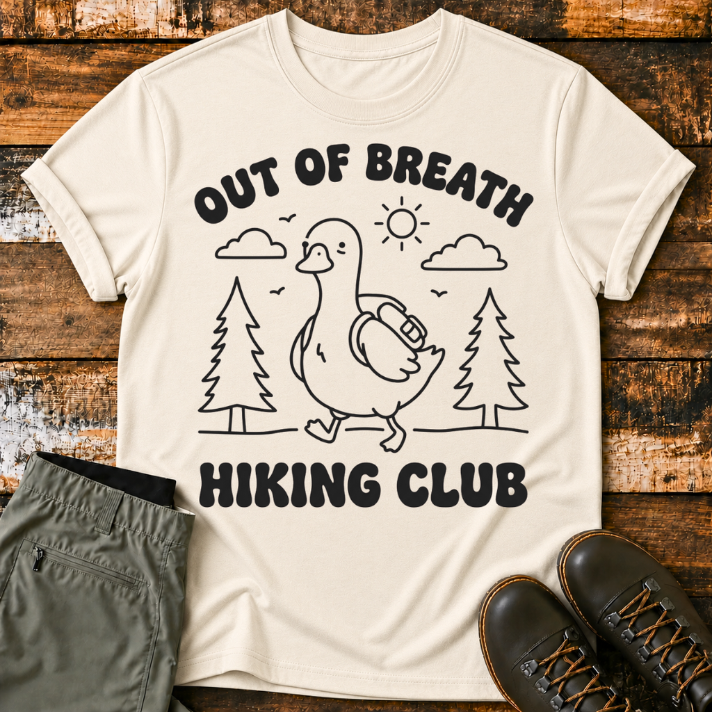 Out Of Breath Hiking Club Duck T-Shirt