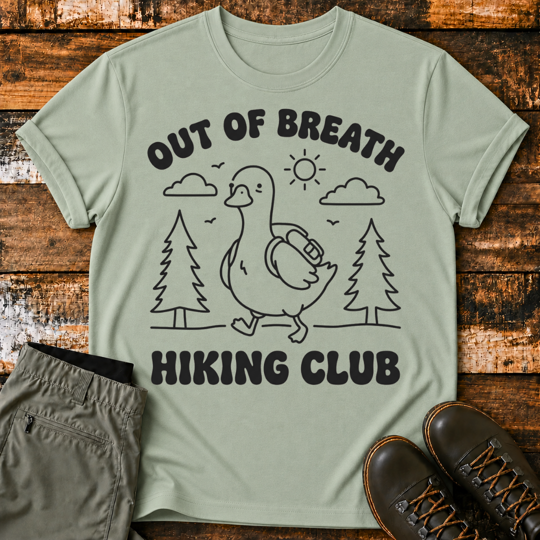 Out Of Breath Hiking Club Duck T-Shirt