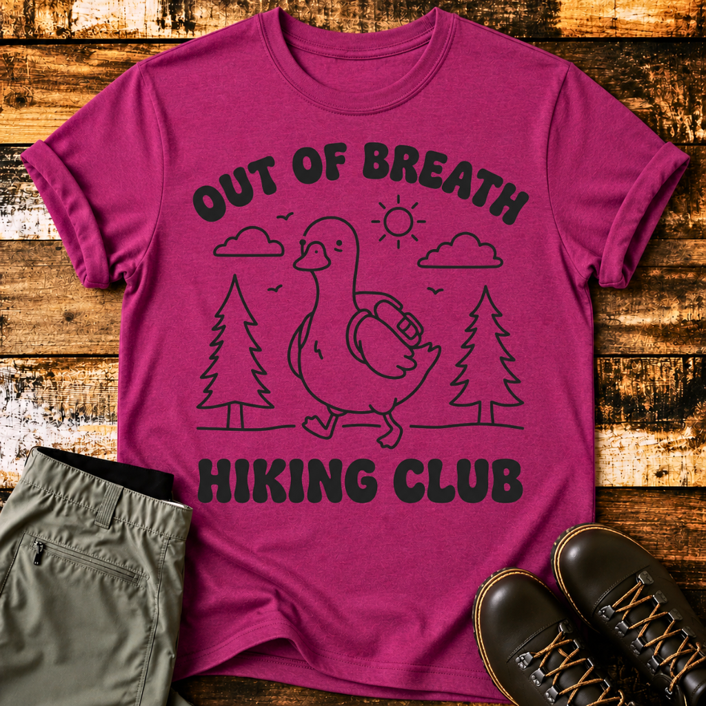 Out Of Breath Hiking Club Duck T-Shirt