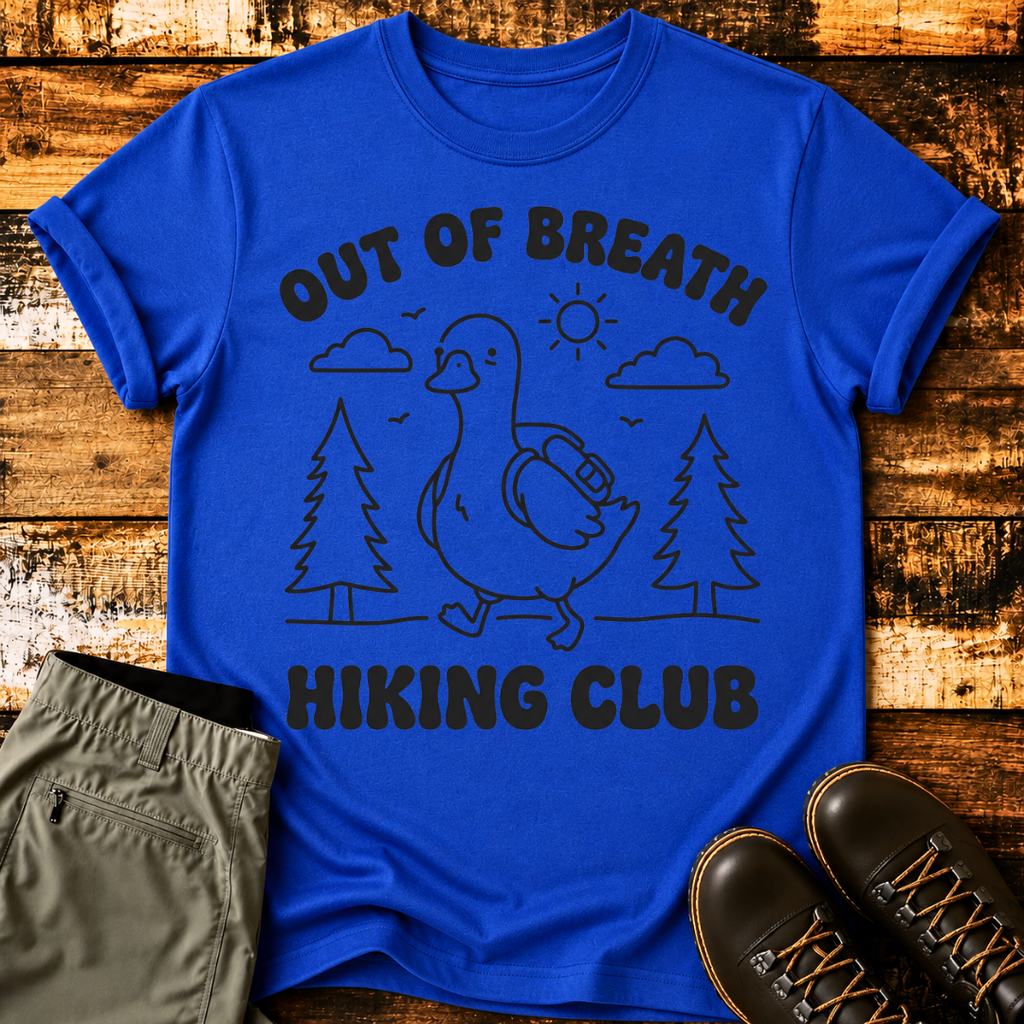 Out Of Breath Hiking Club Duck T-Shirt