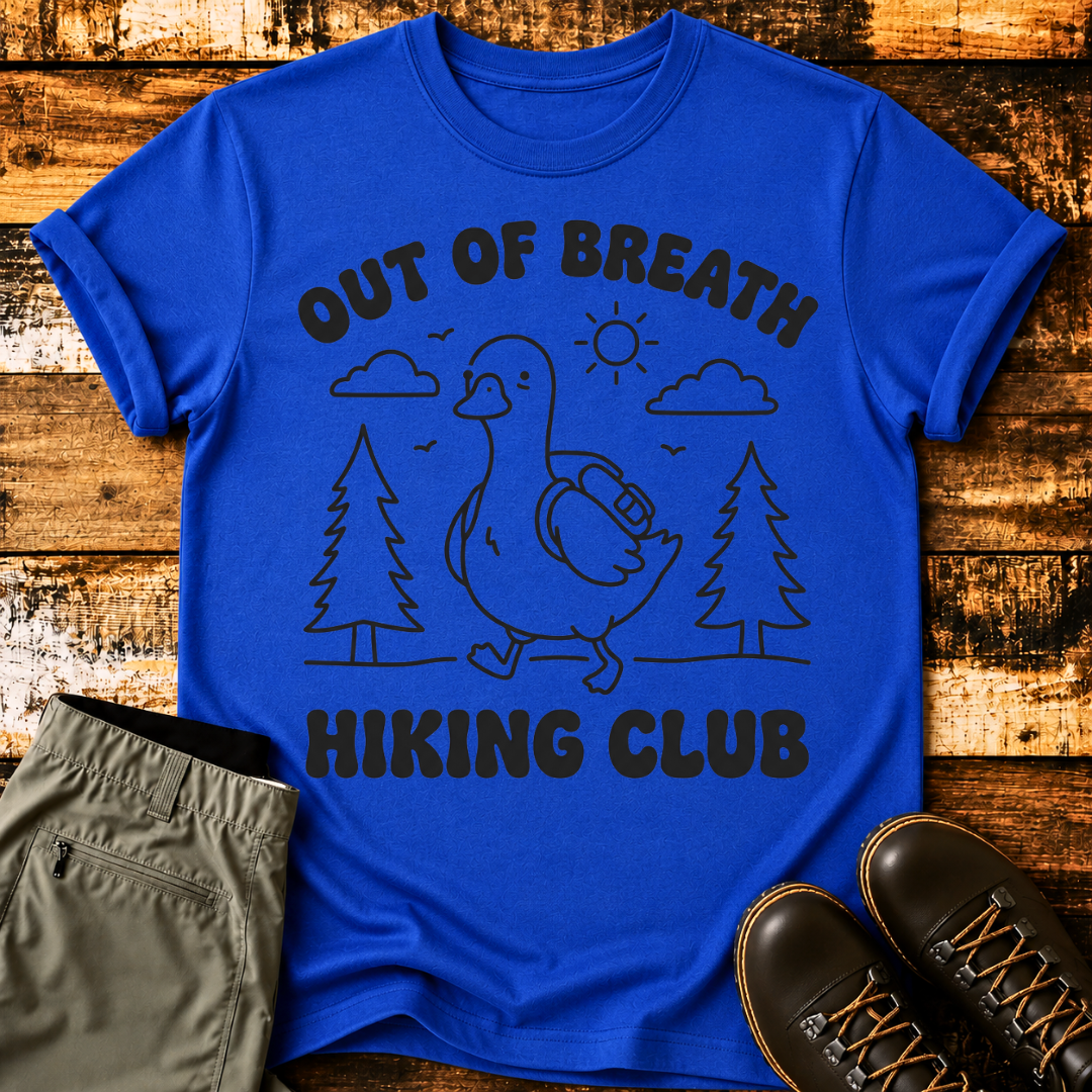 Out Of Breath Hiking Club Duck T-Shirt