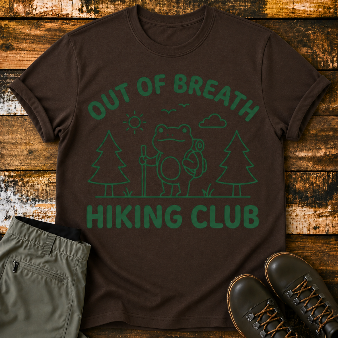 Out of Breath Frog Hiking Club T-Shirt
