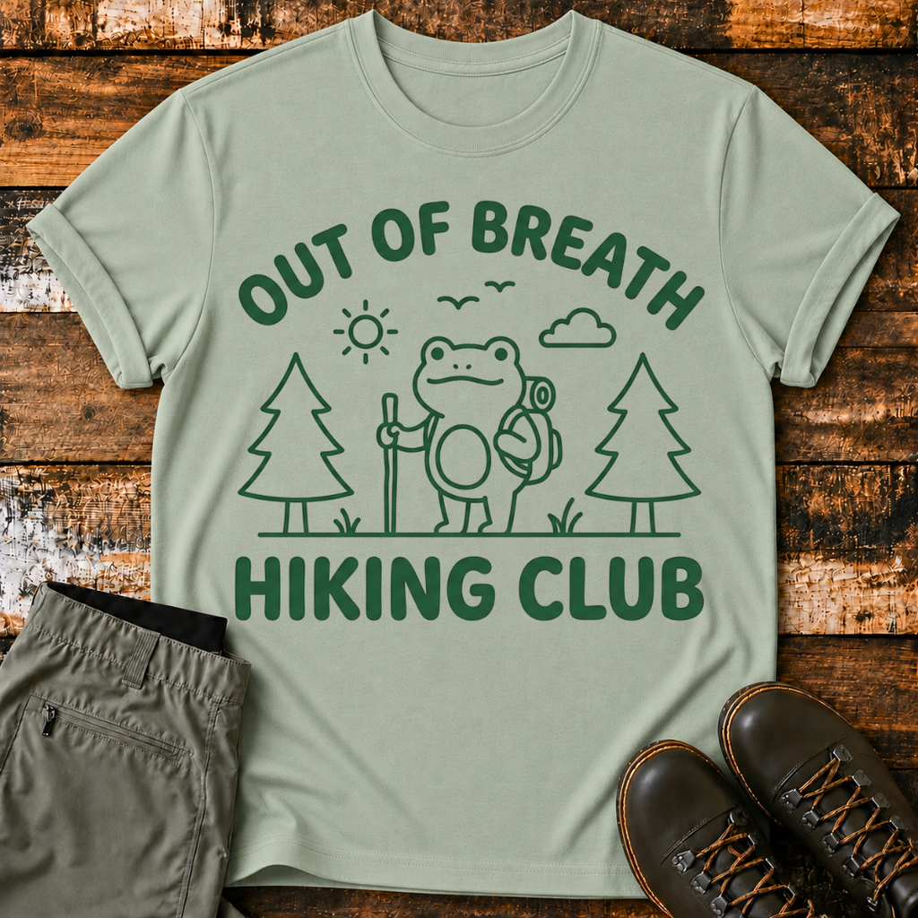 Out of Breath Frog Hiking Club T-Shirt