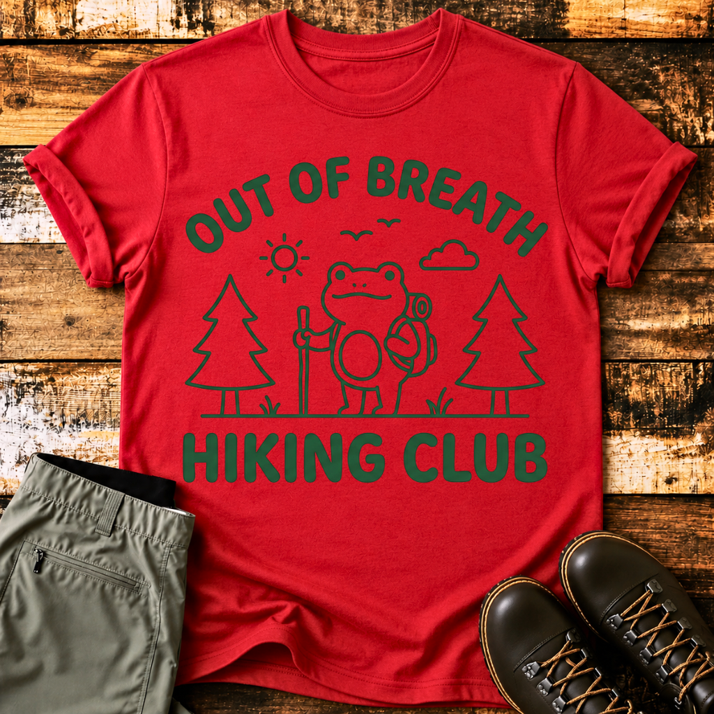 Out of Breath Frog Hiking Club T-Shirt
