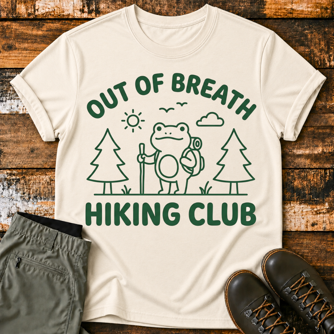 Out of Breath Frog Hiking Club T-Shirt