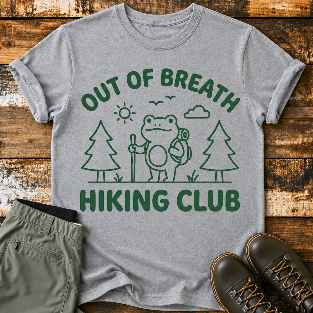 Out of Breath Frog Hiking Club T-Shirt