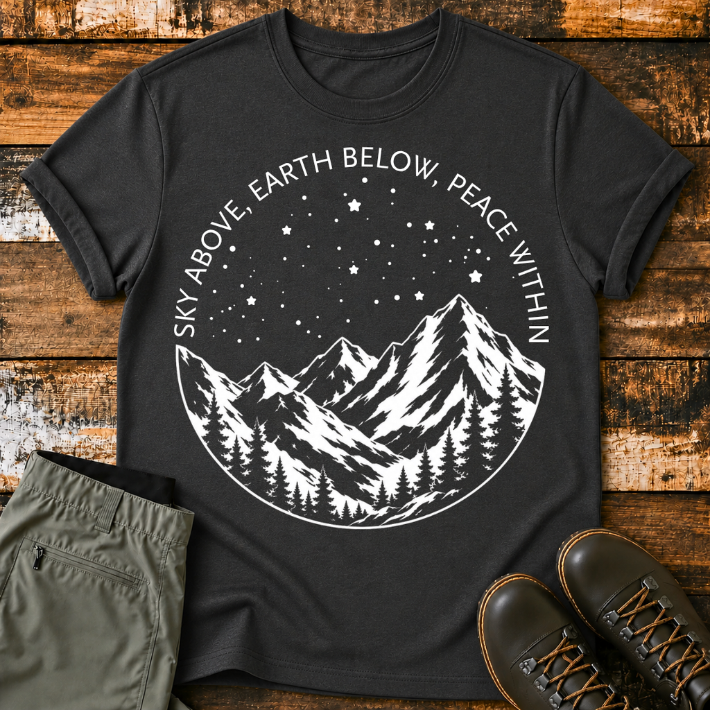 Sky Above, Earth Below, Peace Within T-Shirt