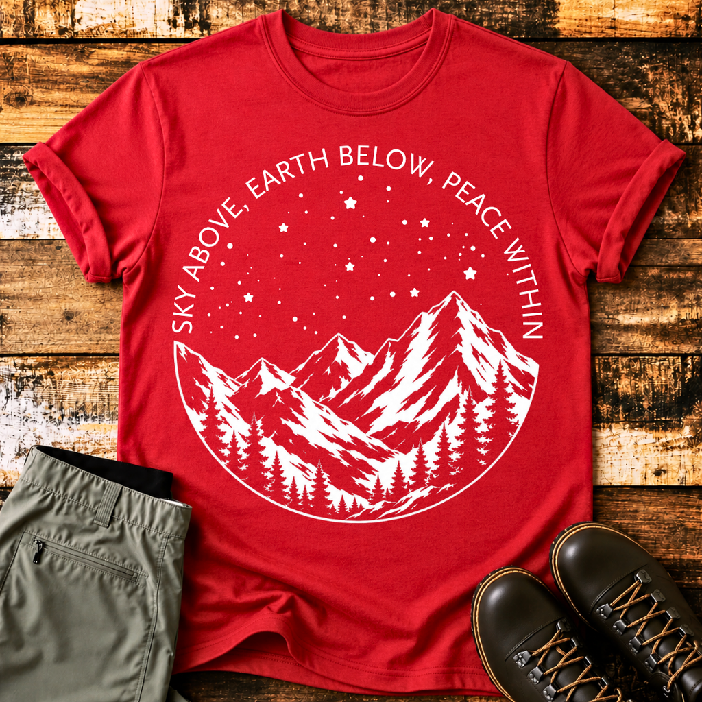 Sky Above, Earth Below, Peace Within T-Shirt