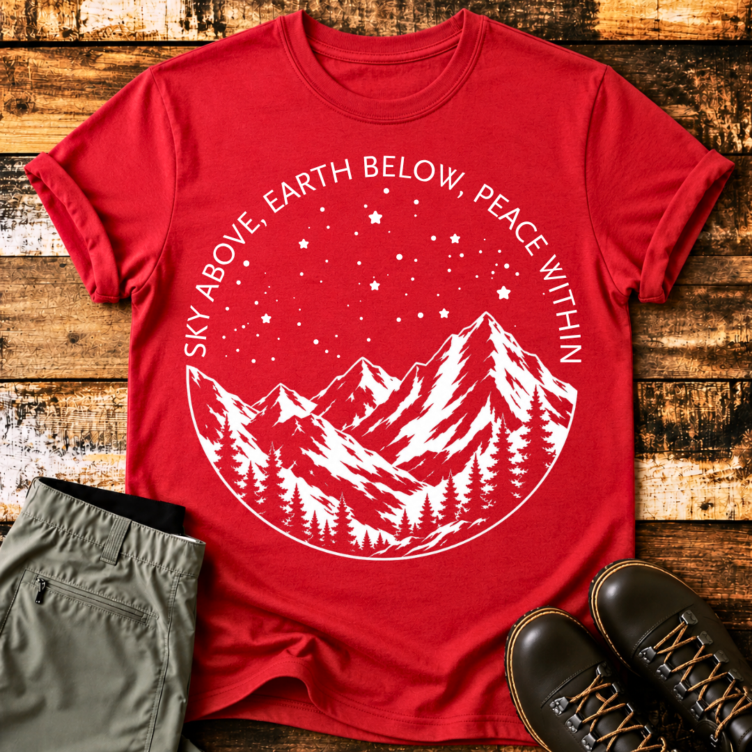 Sky Above, Earth Below, Peace Within T-Shirt