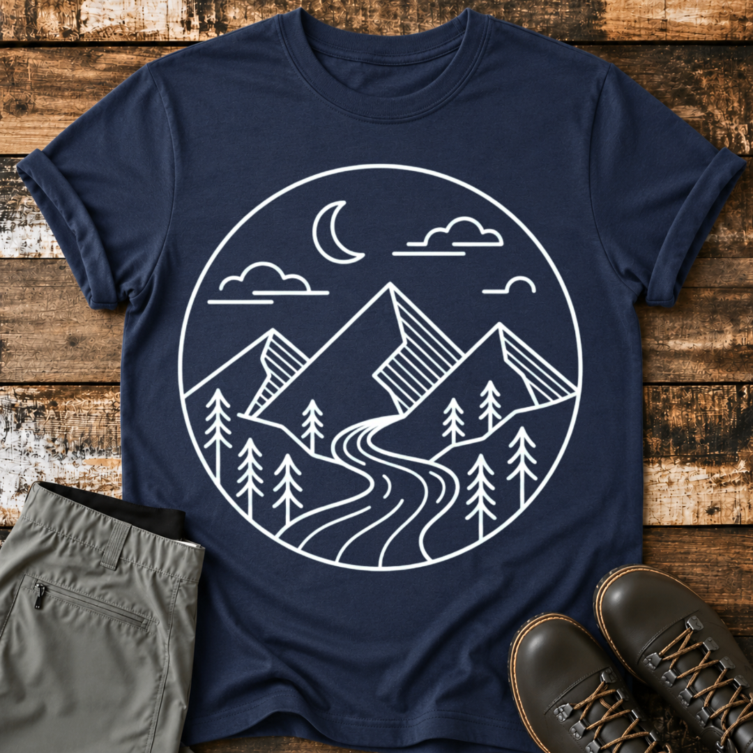 Mountain River Scape T-Shirt
