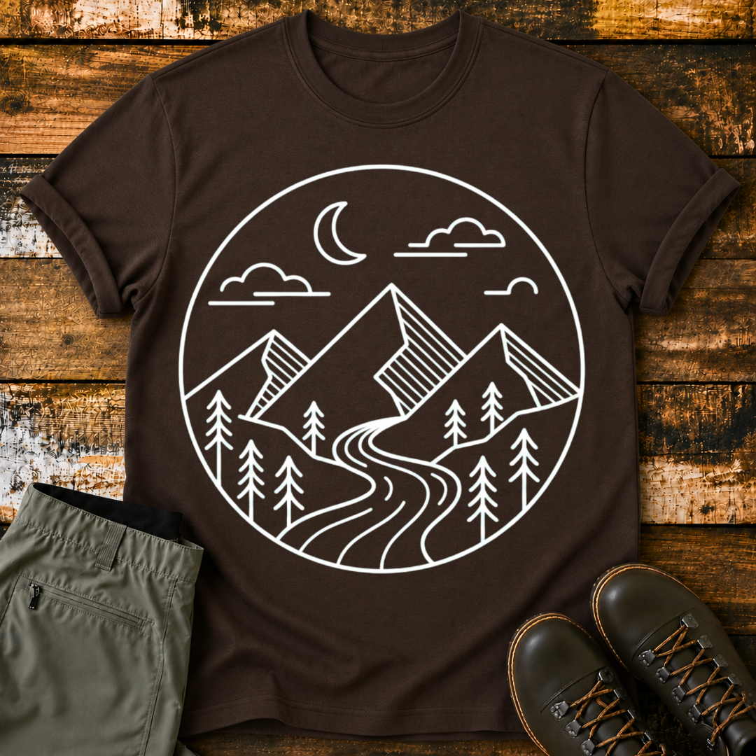 Mountain River Scape T-Shirt