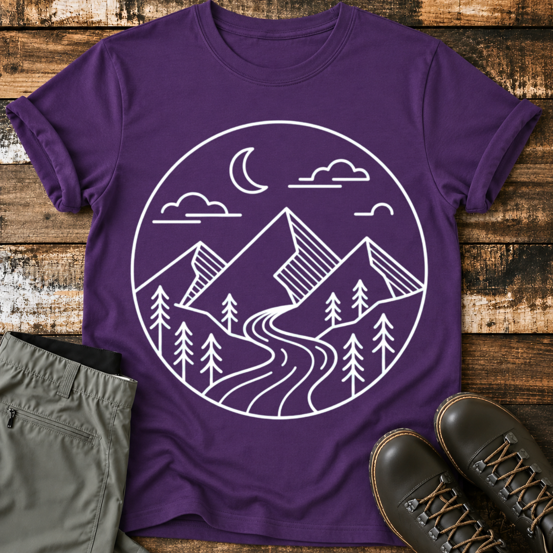 Mountain River Scape T-Shirt