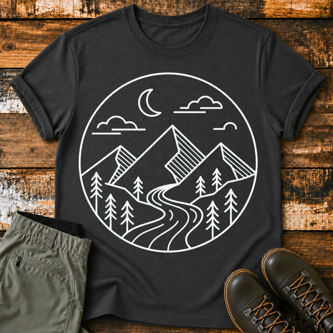 Mountain River Scape T-Shirt
