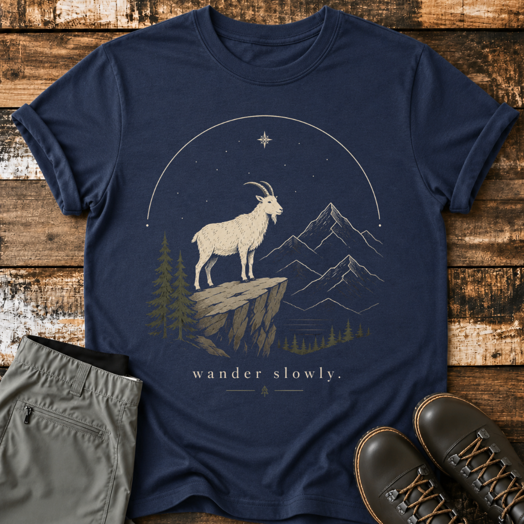 Mountain Goat Starry Night T-Shirt