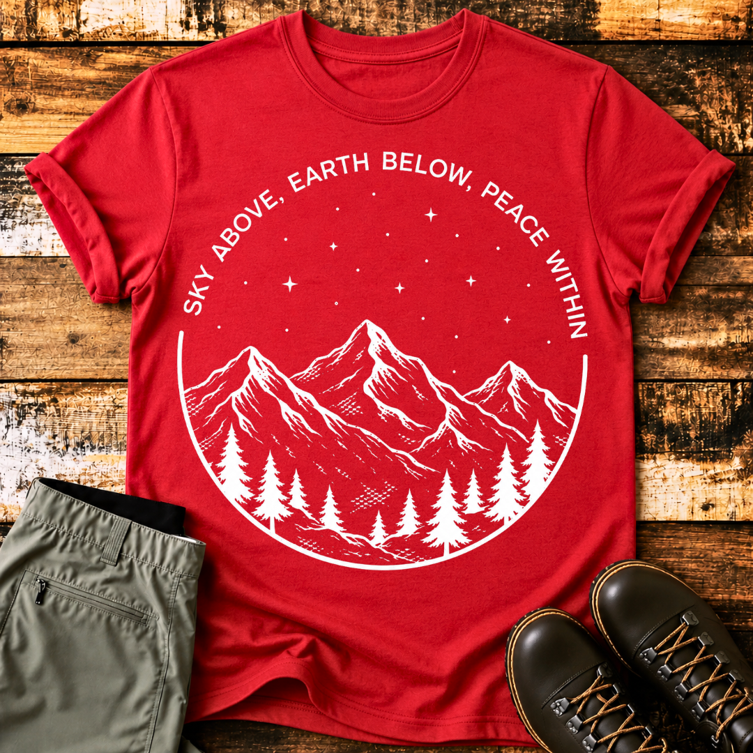 Sky Above, Earth Below, Peace Within T-Shirt
