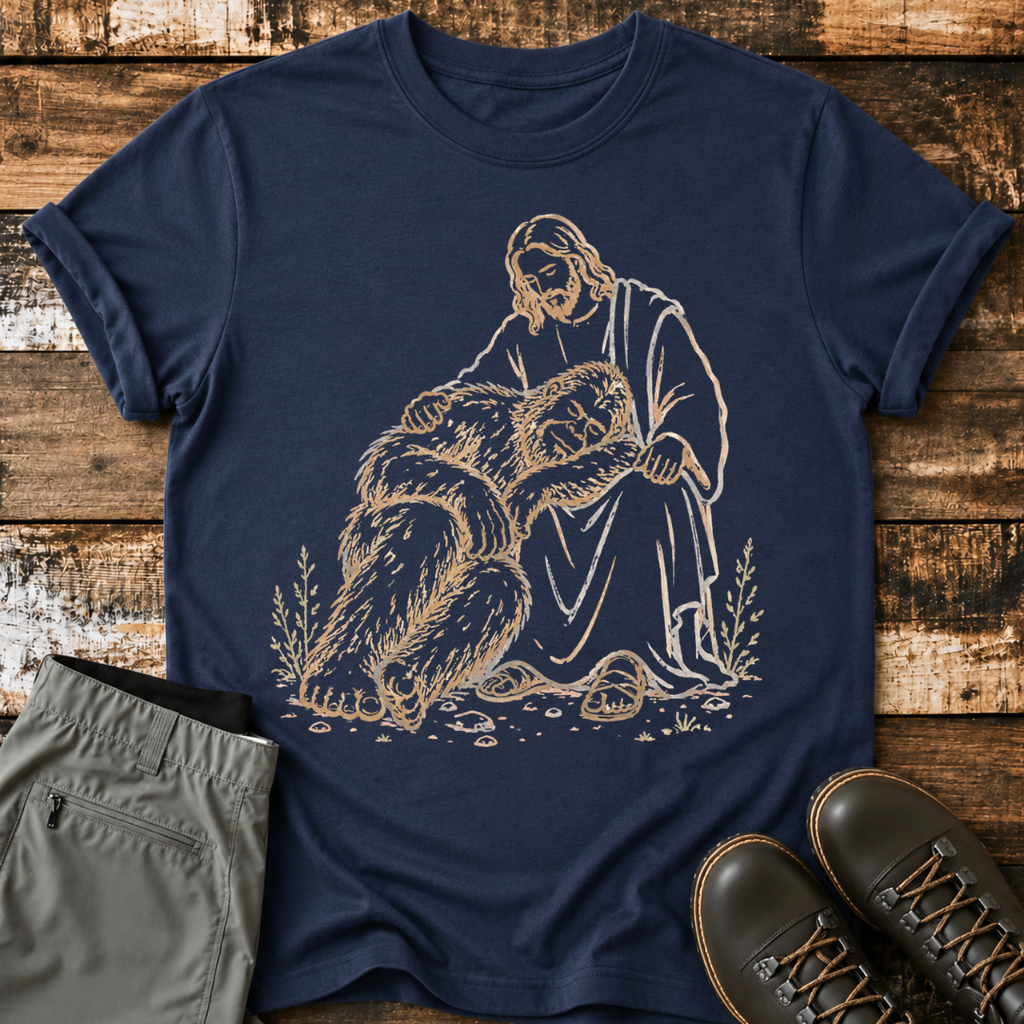Bigfoot and Jesus T-Shirt