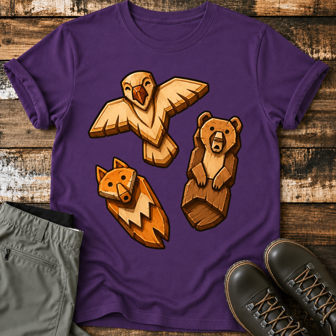 Animal Wood Carvings T-Shirt