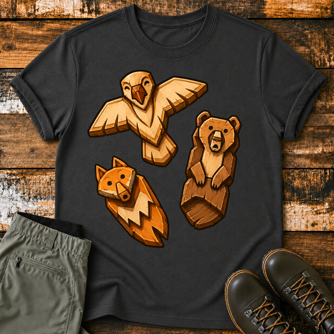 Animal Wood Carvings T-Shirt