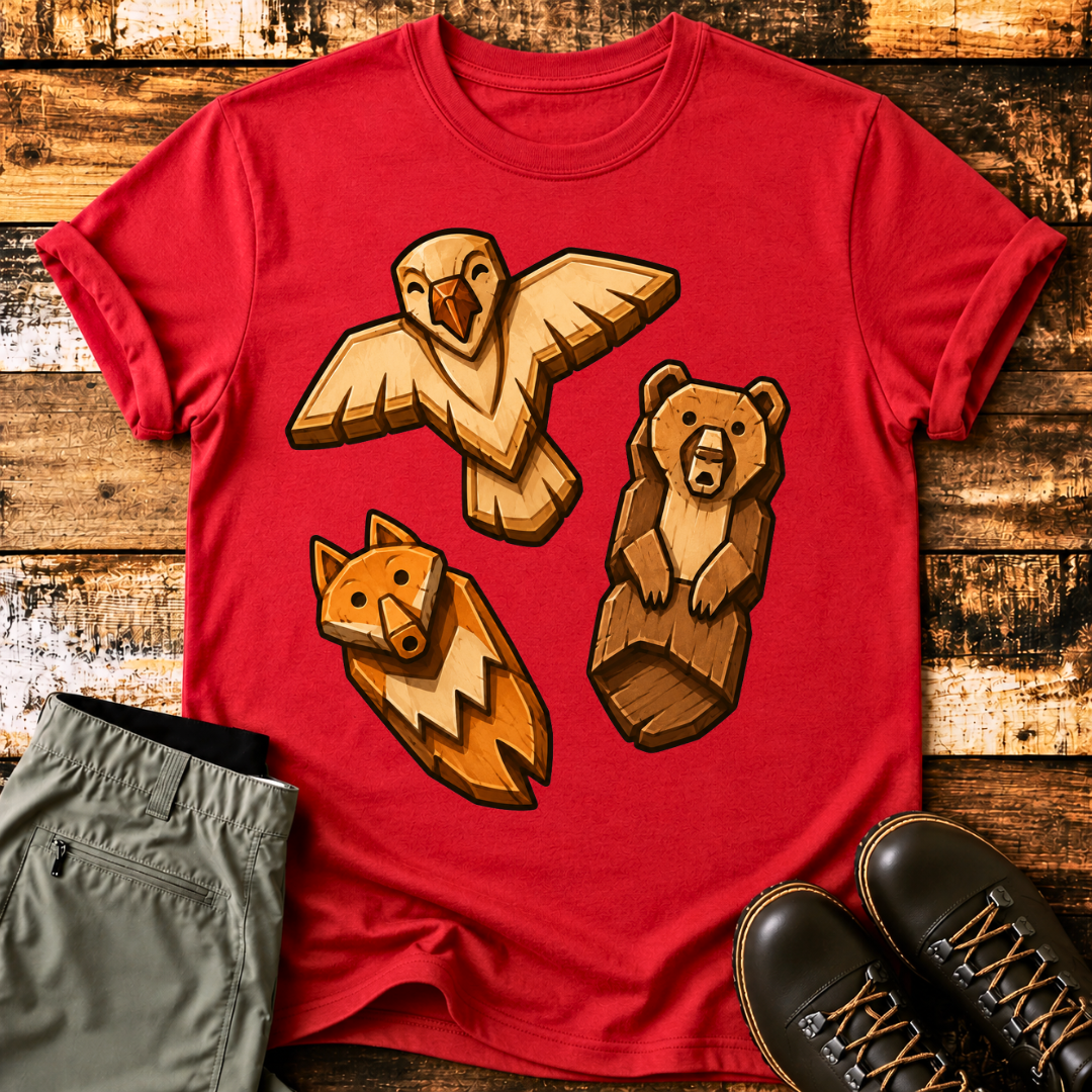 Animal Wood Carvings T-Shirt