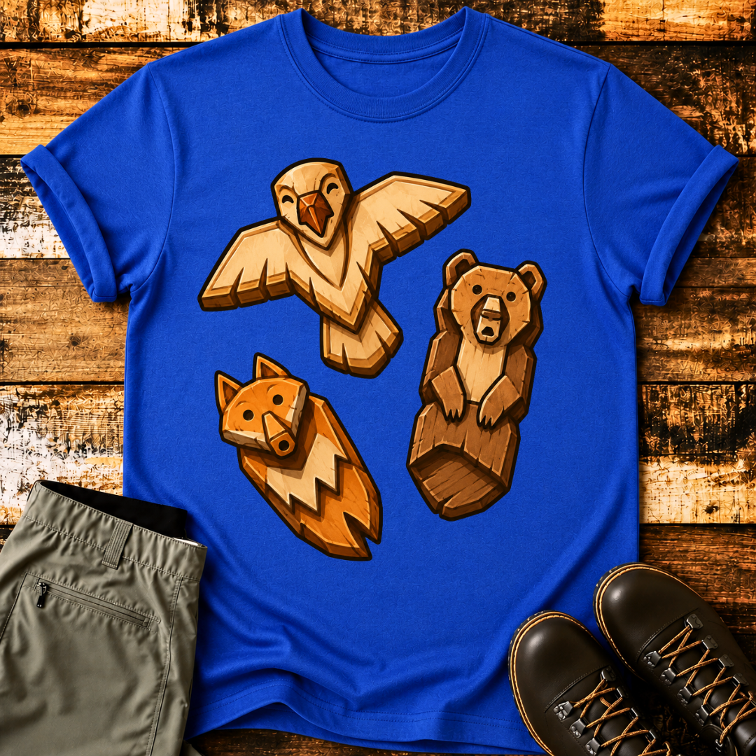Animal Wood Carvings T-Shirt