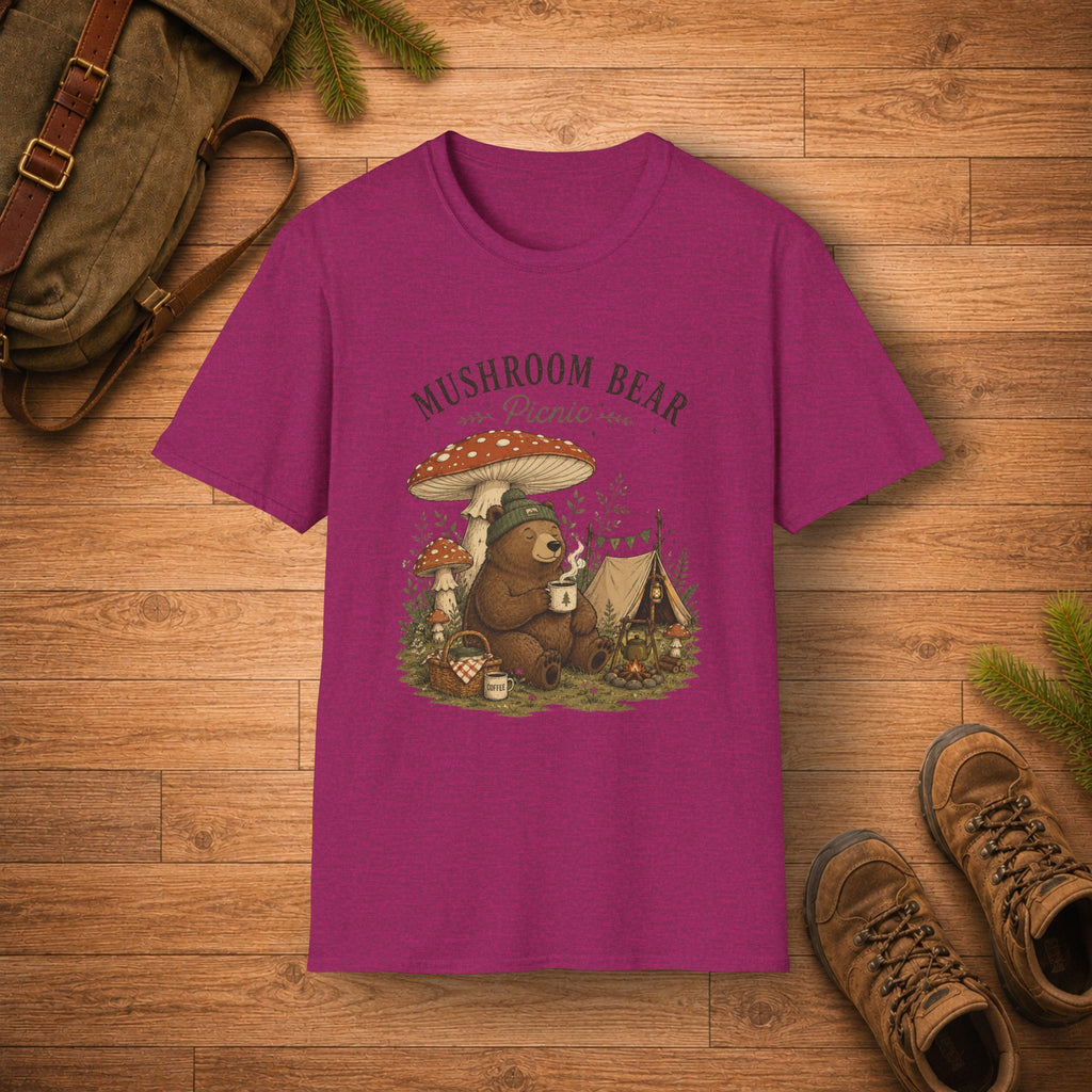 Mushroom Bear Picnic T-Shirt