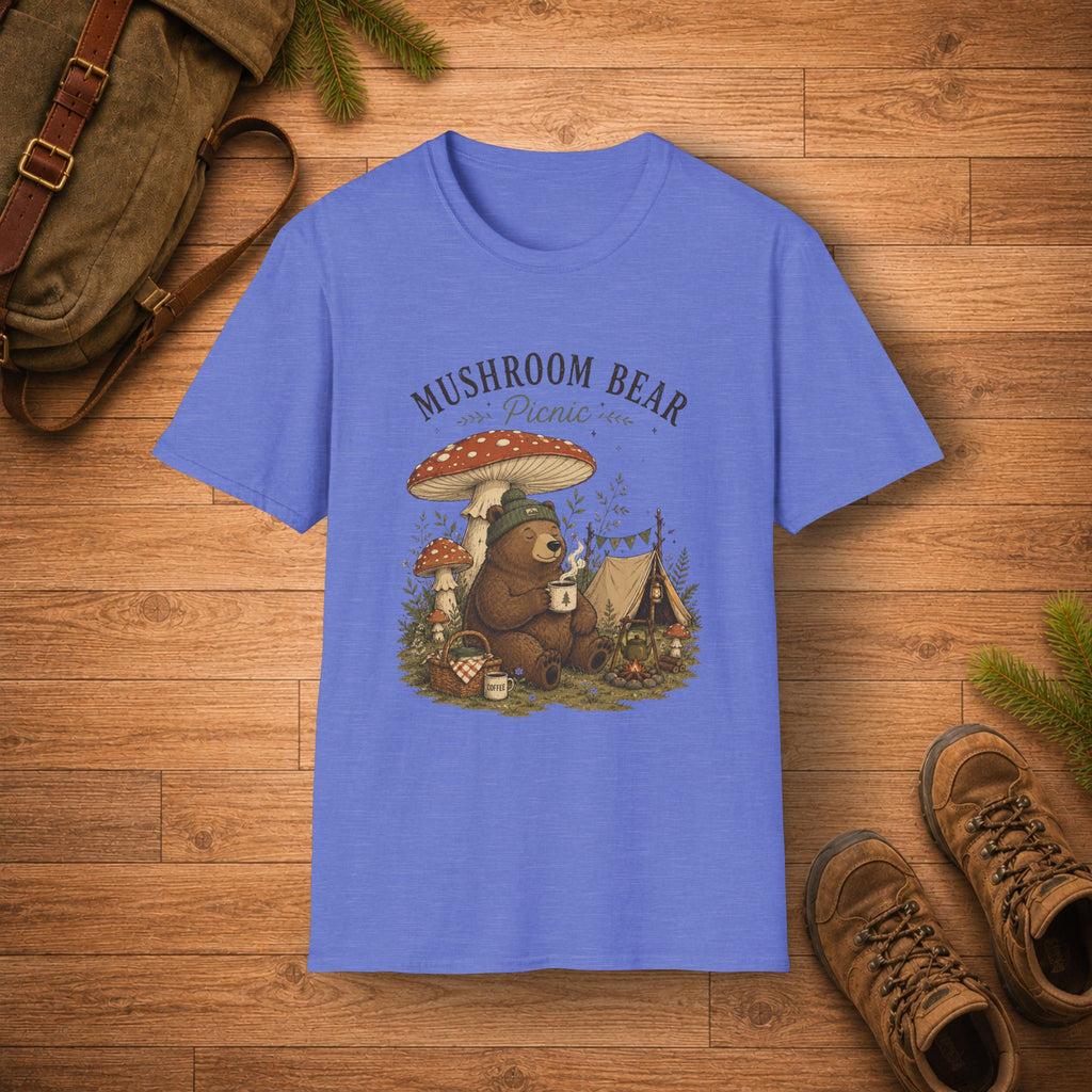 Mushroom Bear Picnic T-Shirt