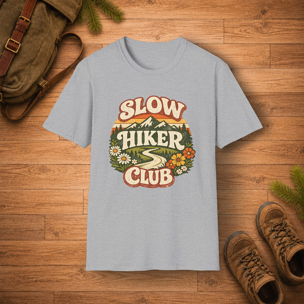 Retro Mountain Slow Hiker Club T‑Shirt