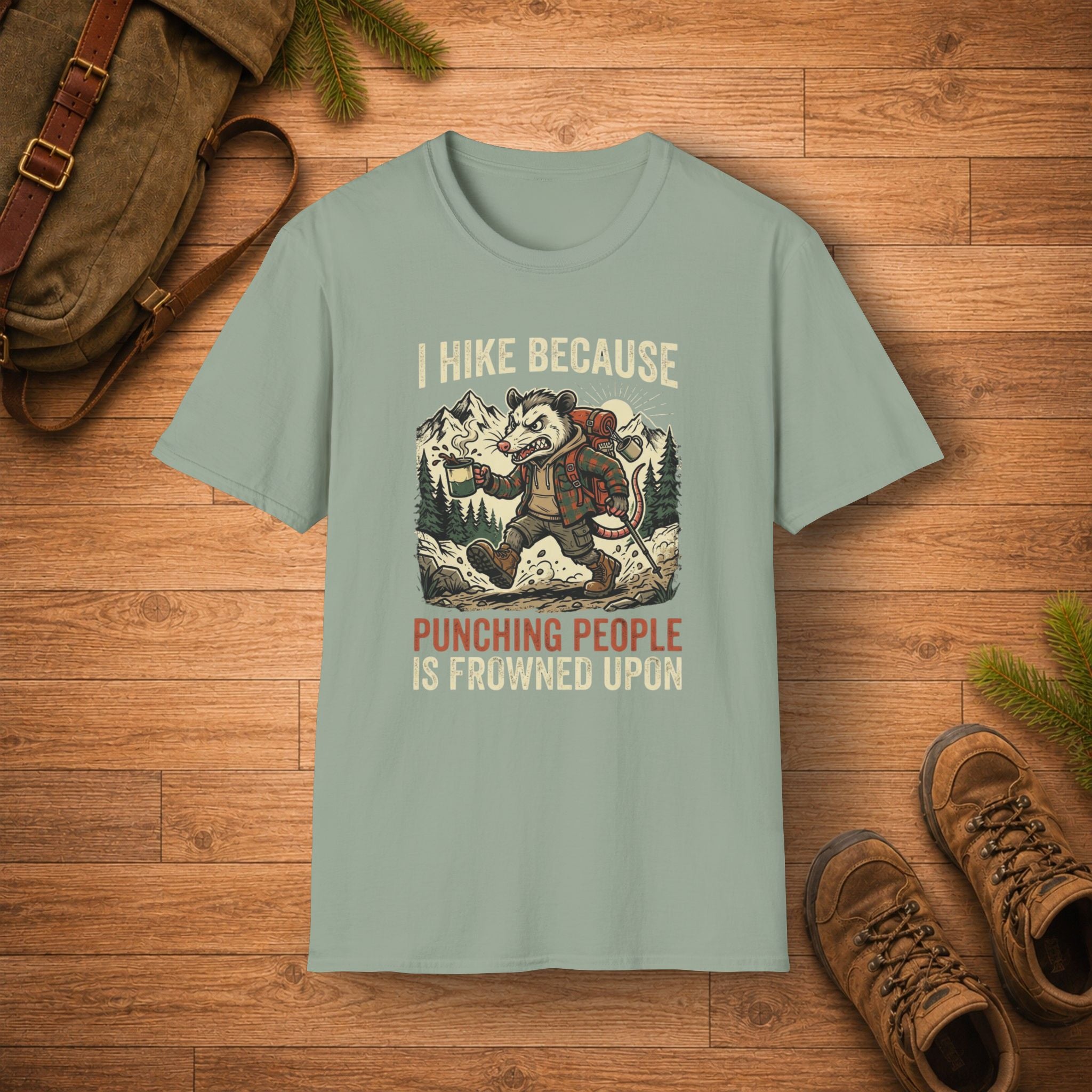 I Hike Because Punching People Is Frowned Upon T-Shirt