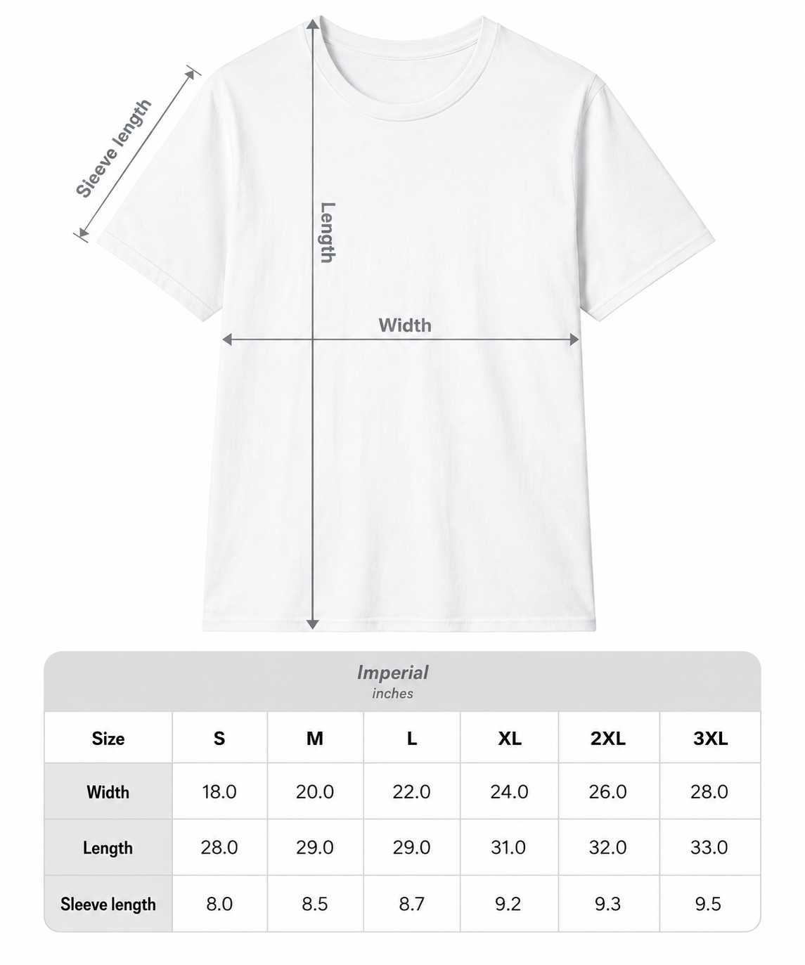 Size guide chart